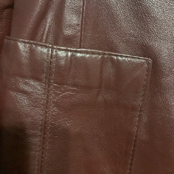 Vintage Reed Sportswear Burgundy Leathet Jacket EXCELLENT CONDITION - Picture 4 of 12